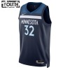 NBA Børn Trøje Minnesota Timberwolves Karl Anthony Towns 32 2022-23 Nike Icon Edition Navy Swingman